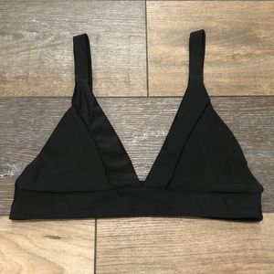 Shein V-Neck Black Bikini Top